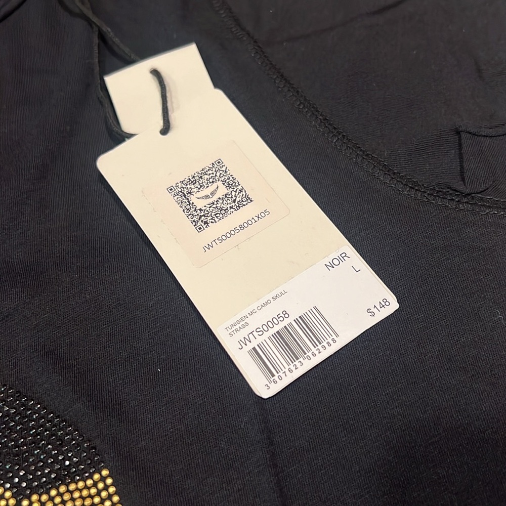 NEW💀ZADIG & VOLTAIRE
Short Sleeve Tunisien Camo Strass Tee $148 - Picture 5 of 7